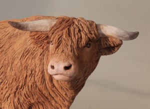 Highland Bull sculpture