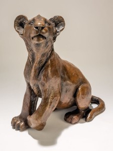 Bronze Lion Cub Sculpture