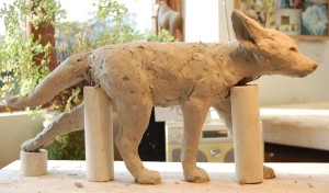 fox cub sculpture