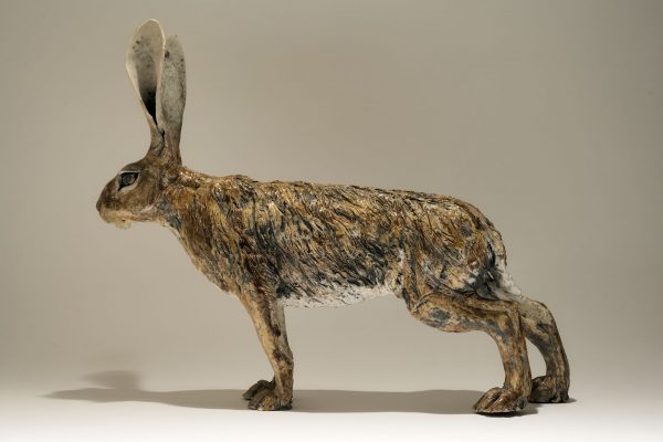 Hare Sculpture Leaning