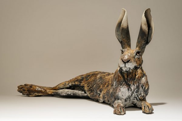 Hare Sculpture Lying