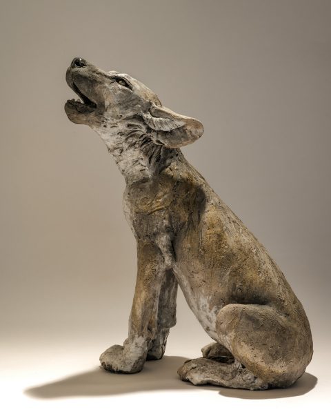 Wolf Sculpture Howling