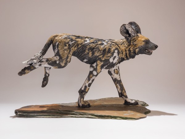 wild dog sculpture