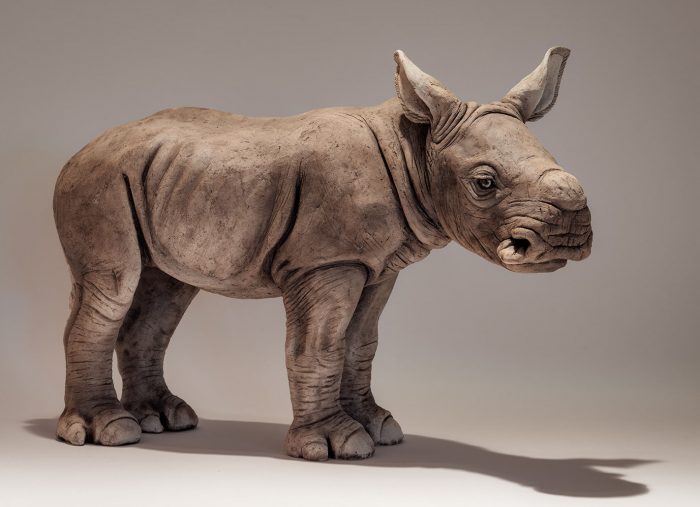 White Rhino Sculpture