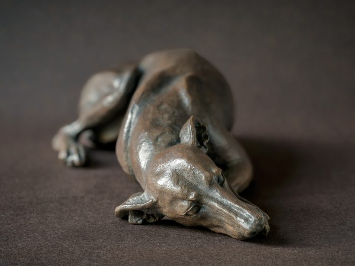 NEW BRONZE MINIATURE Whippet Dog Sculpture £1300