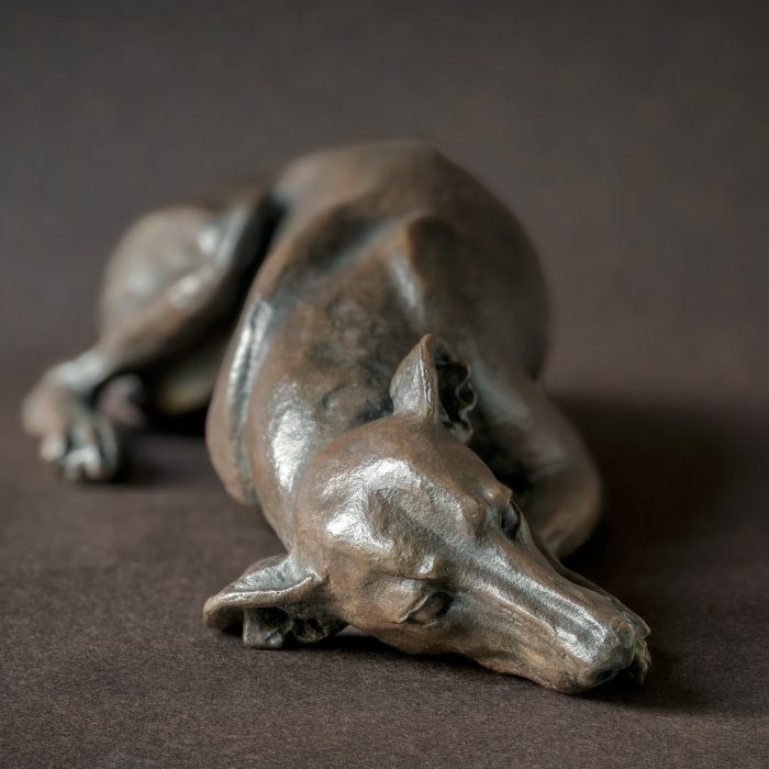 NEW BRONZE MINIATURE Whippet Dog Sculpture £1200