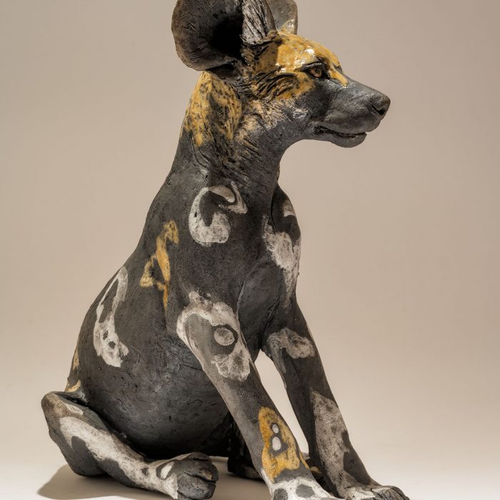 Wild Dog Pup Sculpture <span>SOLD</span>
